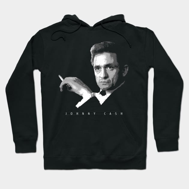 Johnny Cash - Minimalist Hoodie by TheMarineBiologist